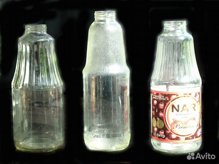 Бутыли 1 л с завинчивающимися крышками, 22 шт