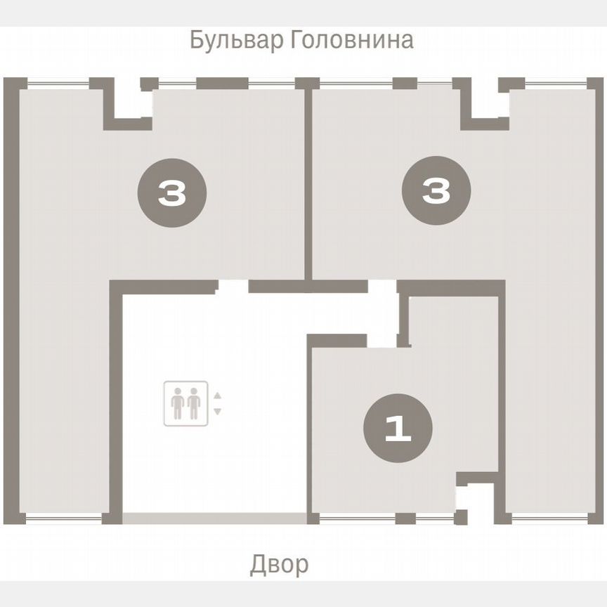 3-к. квартира, 94 м², 3/16 эт.