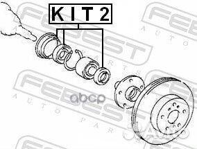 Сальник ступицы колеса (ремкомплект) перед пр