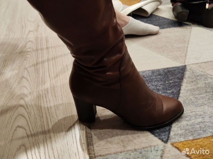 Сапоги женские 40 размер кожаные