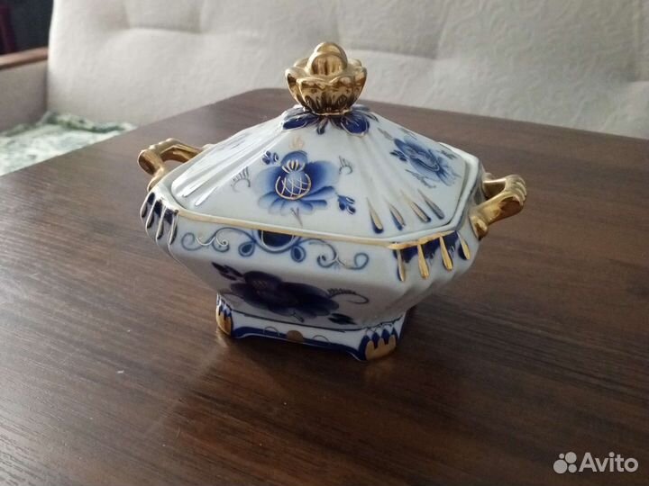 Конфетница СССР Гжель