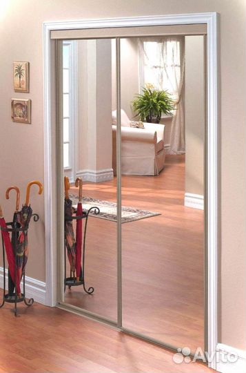 Раздвижная перегородка с матовым стеклом