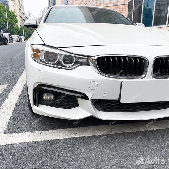 Клыки верхние BMW 4 F32 F33 F36 M-Tech черные