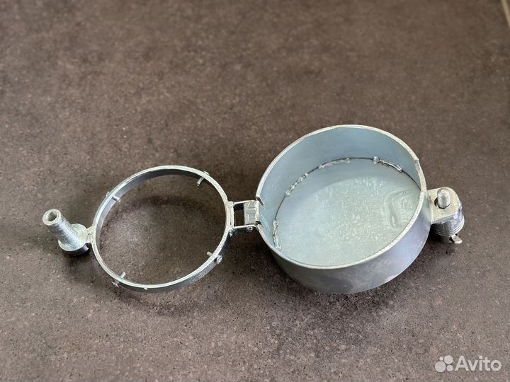 Замок бака сплошной гальваника диаметр 80