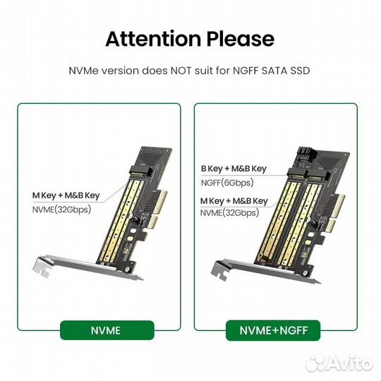 Адаптеры M.2 nvme / M.2 nvme+ngff - PCIe 3.0