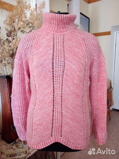 Свитер женский, мягкий, крупная вязка