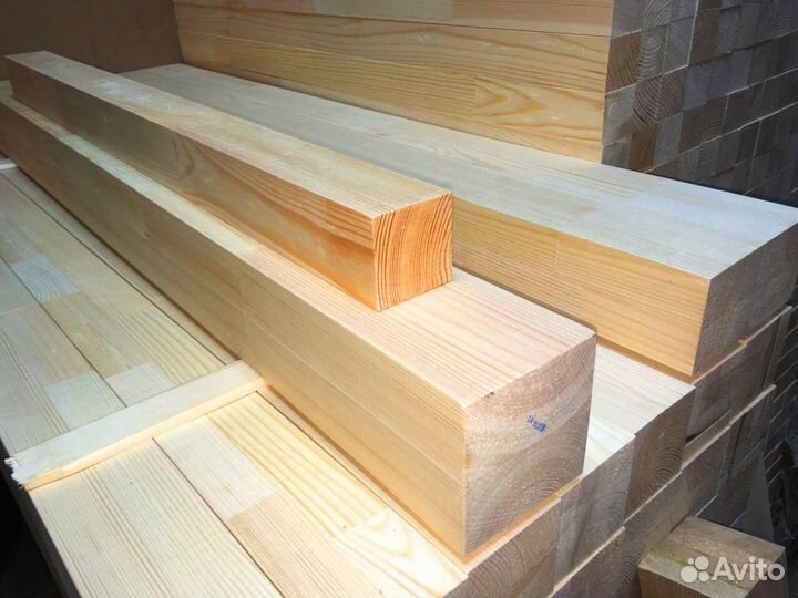 Строганный брус 90х140мм, сосна, гост