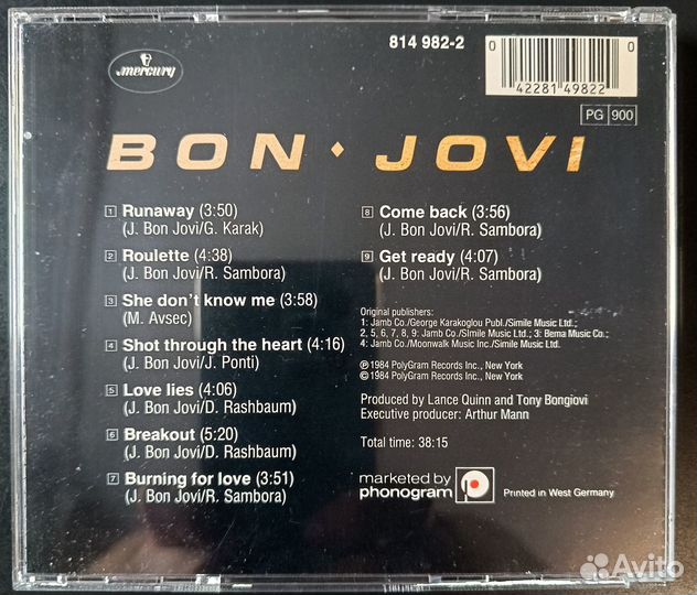 CD Bon Jovi - Bon Jovi (1984)