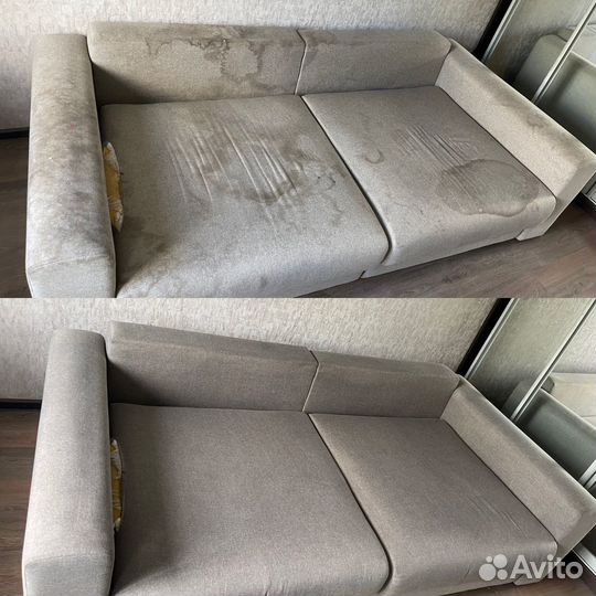 Выездная чистка мебели диванов