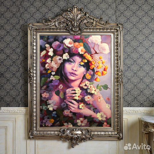 Картина маслом на холсте цветы 