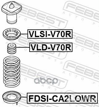 Проставка пружины верх. volvo S80 II 2007 VLS