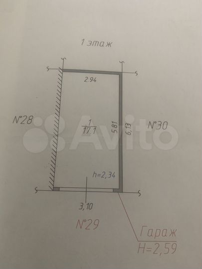 Гараж, 18 м²