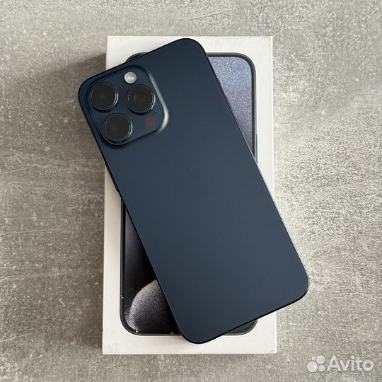 iPhone 15 Pro Max 256gb Blue, акб 95 (Sim+eSim)