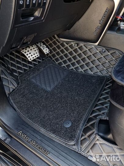 5D Ковры Land Cruiser 200 / 300 - Prado 150 Черные