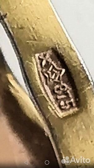 Серебряное кольцо 84 пробы и печатка
