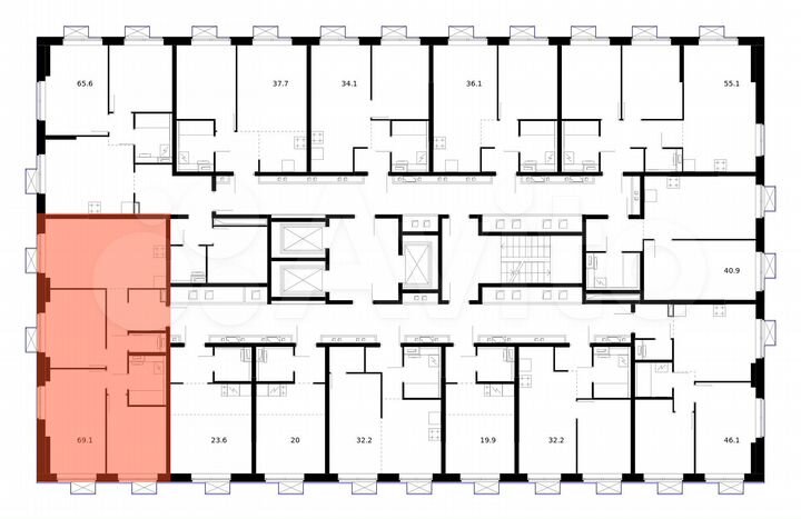 3-к. квартира, 69,1 м², 21/21 эт.