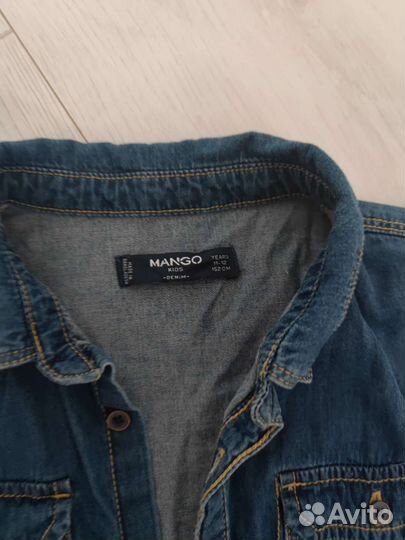 Джинсовая рубашка mango 152