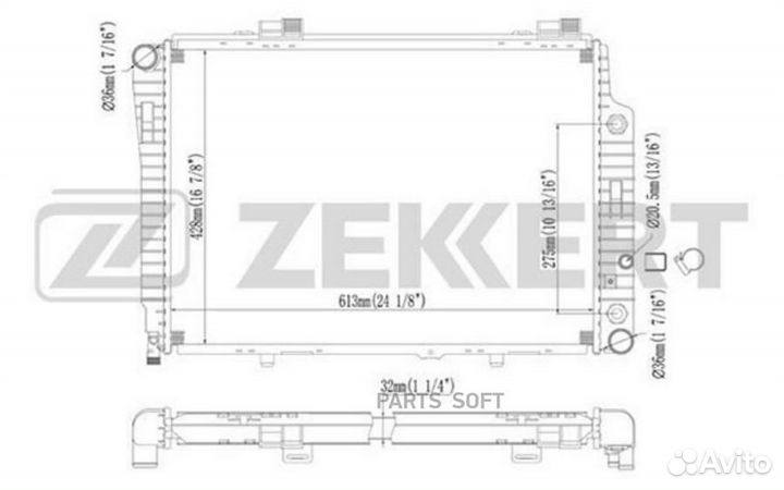 Радиатор охлаждения Мерседес C-Class (202) 93