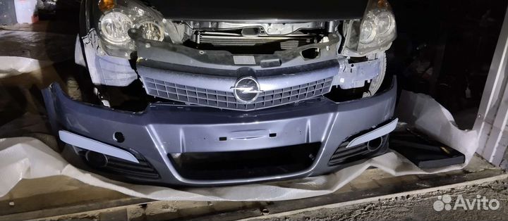 Передний бампер opel astra h дорест