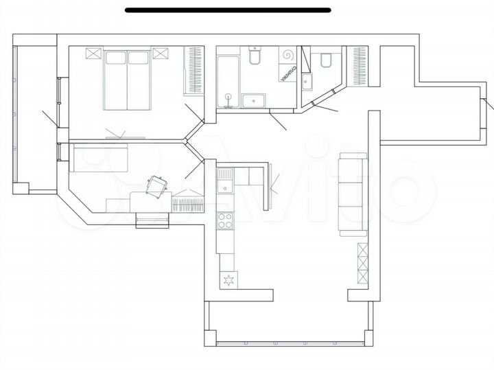 2-к. квартира, 72 м², 7/8 эт.