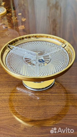 Менажница. чешский хрусталь