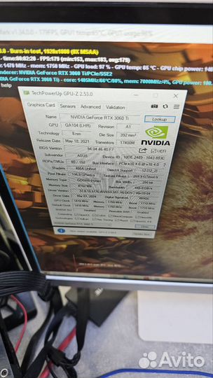 Видеокарта Rtx 3060 ti 8gb Asus Dual