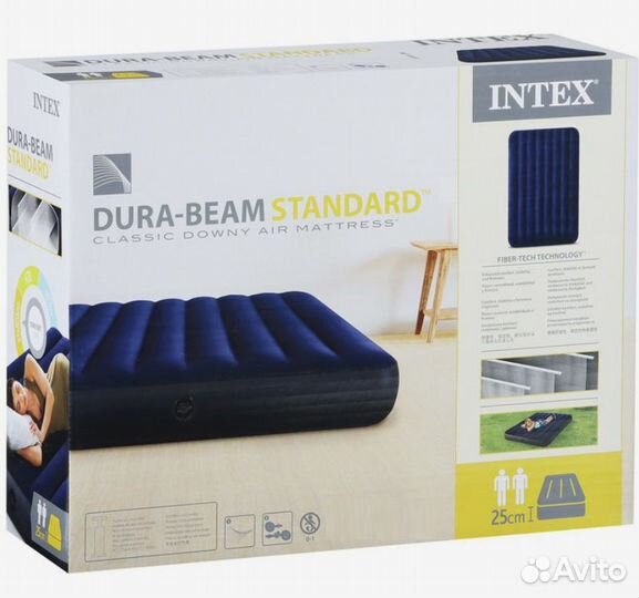 Надувной матрас 183х203х25 см, intex 64755