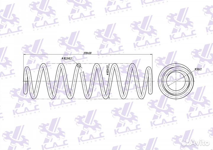 Пружина (2 шт.) задней подвески VW Polo V (Поло 5)