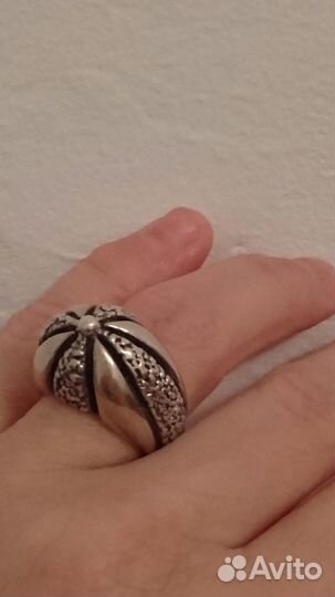 Кольцо серебро