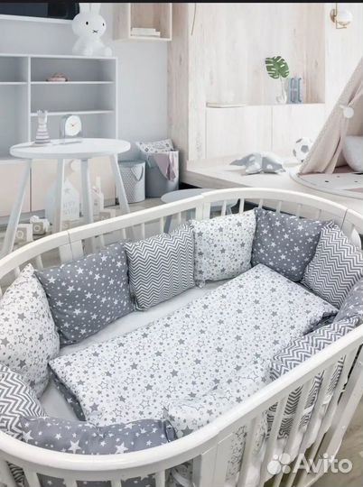 Подушка-бортик для детской кроватки
