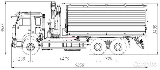 КамАЗ 65115-773094-50 с КМУ, 2023