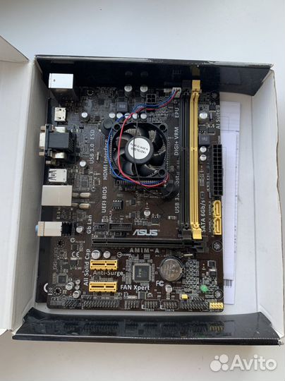 Материнская плата asus am1m-a + sempron 3850