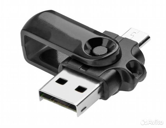 Картридер micro SD - USB, micro USB