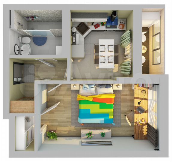 1-к. квартира, 36 м², 24/25 эт.