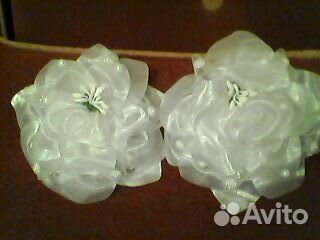 Бант белый капрон для девочки