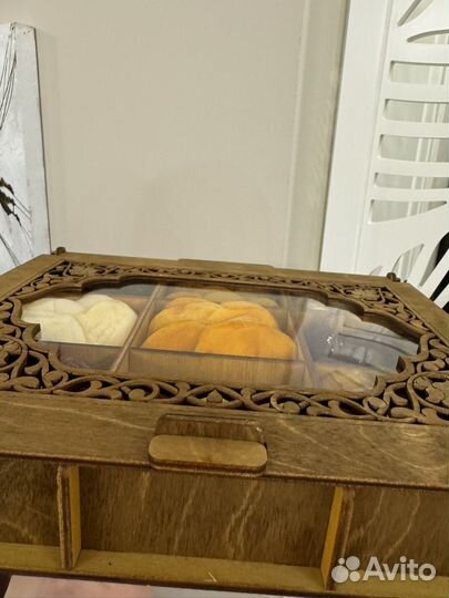 Элитные отборный сухофрукты в деревяной коробке