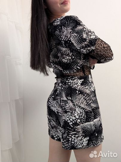 Ромпер, комбинезон H&M питон и кружево