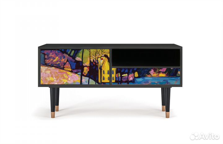 Тв-тумба T3 - Антрацит - Winter Landscape