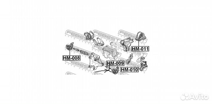 Подушка двигателя Honda Civic Integra 50842ST0N80