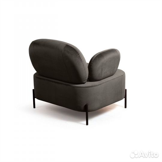 Кресло Dandy, бархат matte 80 серый