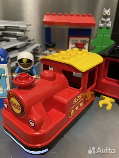 Lego duplo поезд на паровой тяге и мост