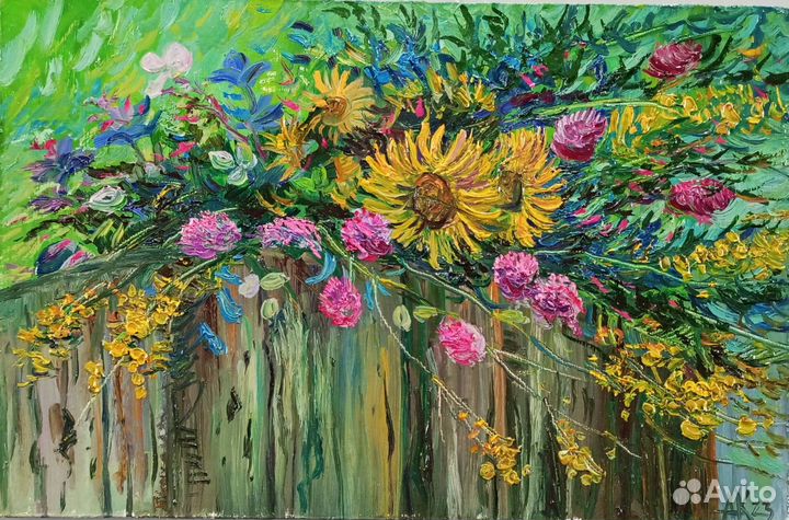 Авторская картина масло.оргалит 