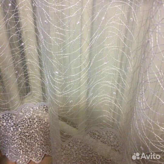 Тюль микросетка, готовые комплекты