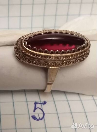 Кольцо серебро 875 пробы СССР