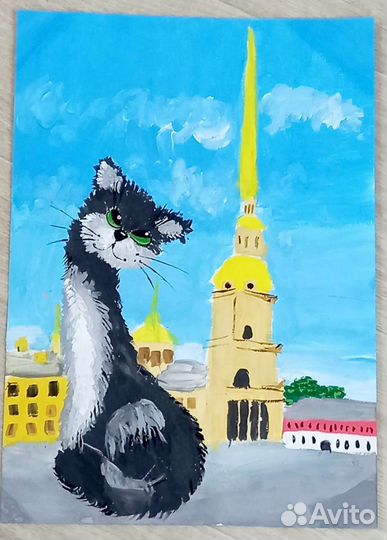 Картина гуашью