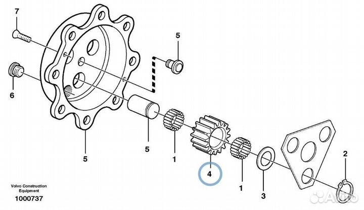 11709499 (VOE11709499) Шестерня сателлит бортового