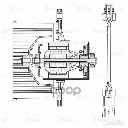 Э/вентилятор отоп. для а/м Лада 2111, 2123 (уни