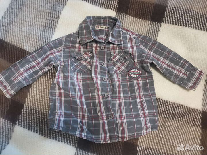 Вещи пакетом на мальчика ветровка, штаны, рубашка