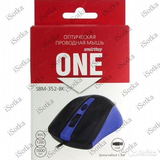 Мышь Smart Buy ONE SBM-352-BK оптическая проводная