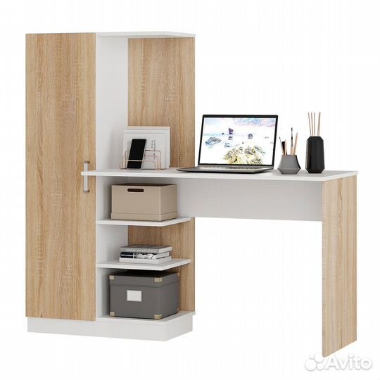 Стол компьютерный с пеналом сонома